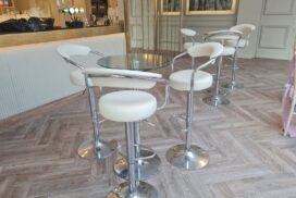 Poseur Table and Bar Stools